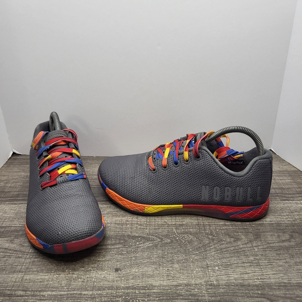 Nobull Dark Grey Lightning Running Walking Gym Superfabric Shoes Men 7 Wms 8.5
